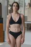BASERANGE Bamboo Fiber and Cotton Wire-Free Wide-Brimmed Bra Collection Soft Underwear France BAS-BRTR-BL-000-HEI Black BRTR-BL (BRTR)